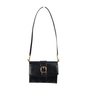 Bienen-Davis Vintage Purse Shoulder Bag Black Leather Top Handle 50s 60s